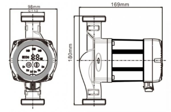 Pompa obiegowa 25/80-180 mm MAGI elektroniczna pompa c.o.
