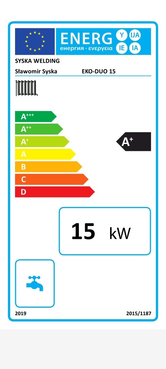 Kocioł na pellet z podajnikiem SYSKA EKO DUO 25 kW Piec lista EPREL