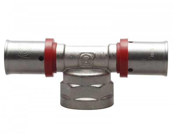Trójnik Zaciskany Pex 20x1/2x20 GW zaprasowywany