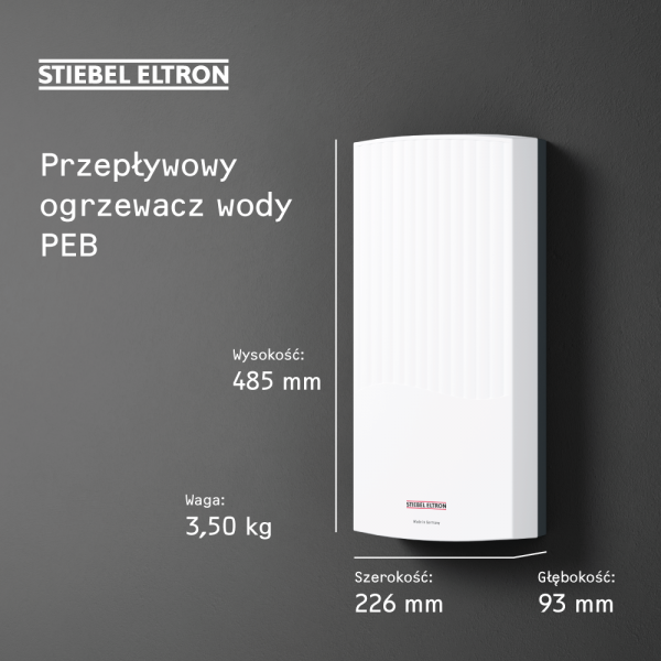 Stiebel Eltron PEB 24 kW przepływowy ogrzewacz wody 400 V 