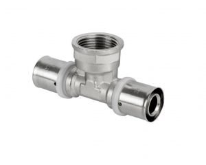 Trójnik Zaciskany Pex 20x3/4x20 GW zaprasowywany