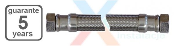 Wąż w oplocie Inox przyłącze do wody 1x1 cal 60 cm