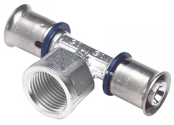 Wavin Pex trójnik 20x3/4 gw Tigris M1 Zaprasowywany