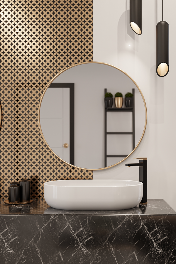 Invena Midnight bateria umywalkowa wysoka TREND