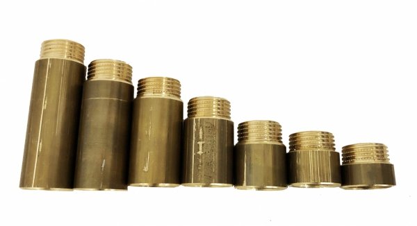 Przedłużka mosiężna 1/2&quot; 50 mm 25 bar wzmocniona