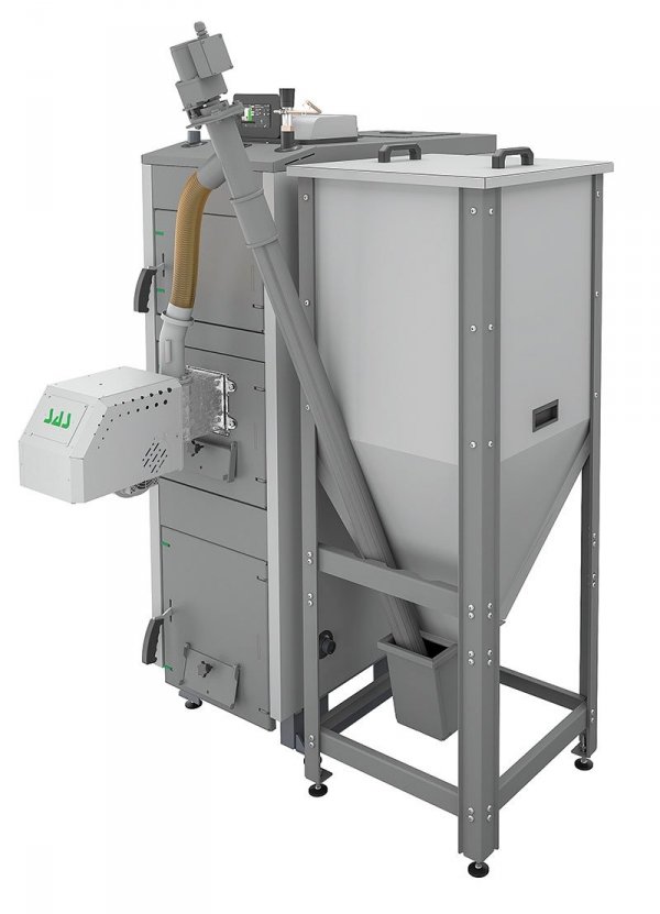 Kocioł SAS Bio Green Plus 15 kW kocioł na pellet i drewno