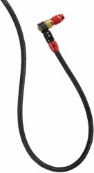 Wąż do pompki podłogowej Lezyne Nylon Braided Hose z głowicą ABS-1 Pro — red gloss