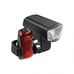 Zestaw lampek rowerowych AXA DWN 50 Lux + 1 USB-C 