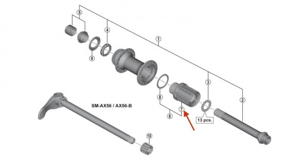 Główka kasety Shimano Deore FH-M6010