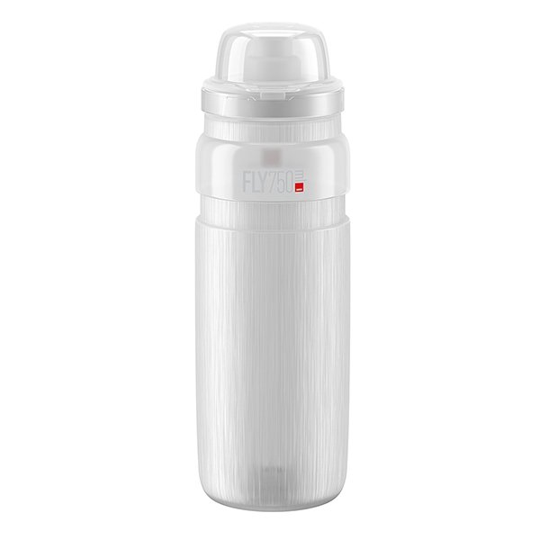 Bidon Elite FLY MTB TEX Przezroczysty, Szare Logo 750 ml