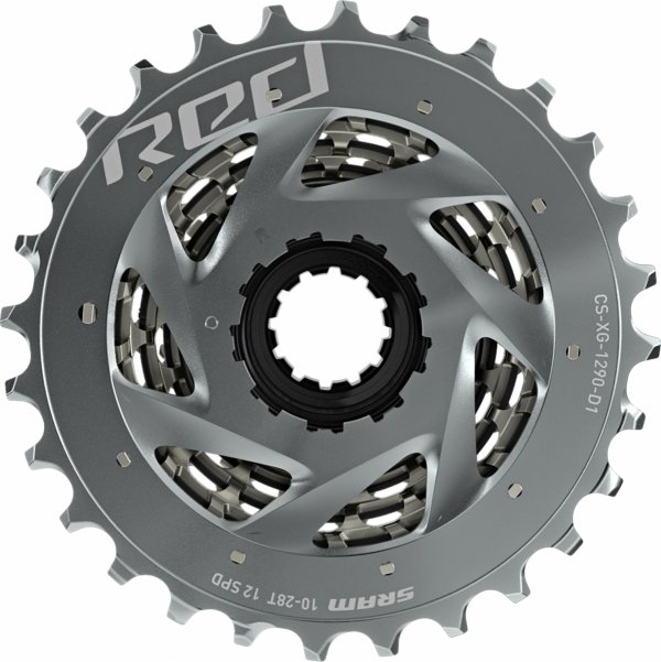 Kaseta SRAM RED XG-1290 D1 12-rz 10-28T — XDR, srebrna
