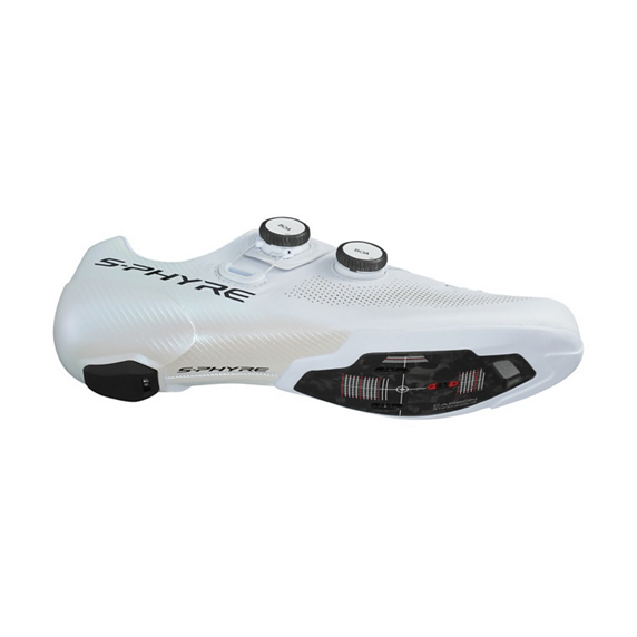 Buty szosowe Shimano S-PHYRE SH-RC903 Wide — białe, rozmiar 44 (SPD-SL)
