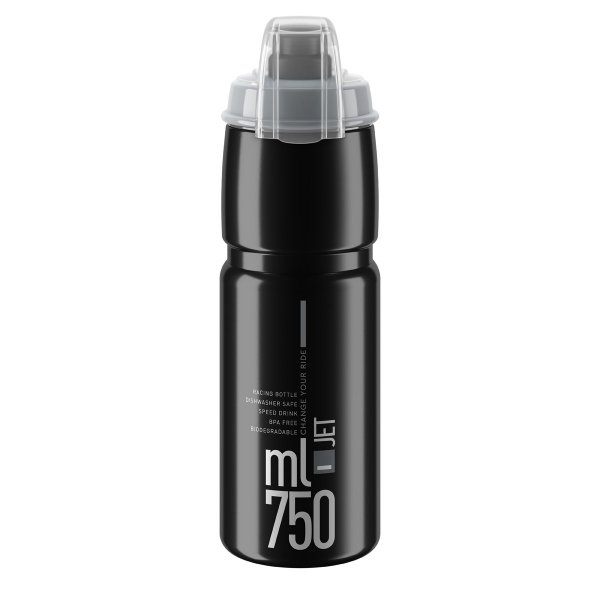 Bidon ELITE Jet Plus Black Grey logo 750ml 