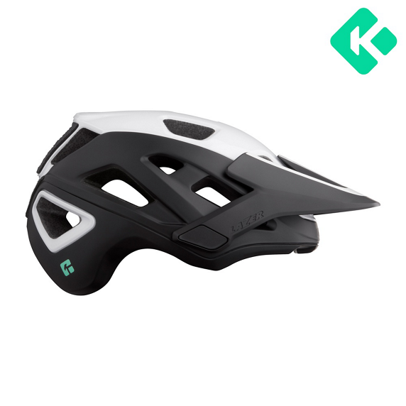 Kask MTB Lazer Jackal KinetiCore — Matte White Black, rozmiar S (52–56 cm)