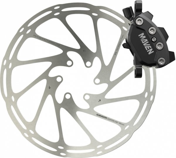 Hamulce SRAM Maven Base Stealth — tył, 4-tłoczkowy, przewód 2000 mm (mineral oil)