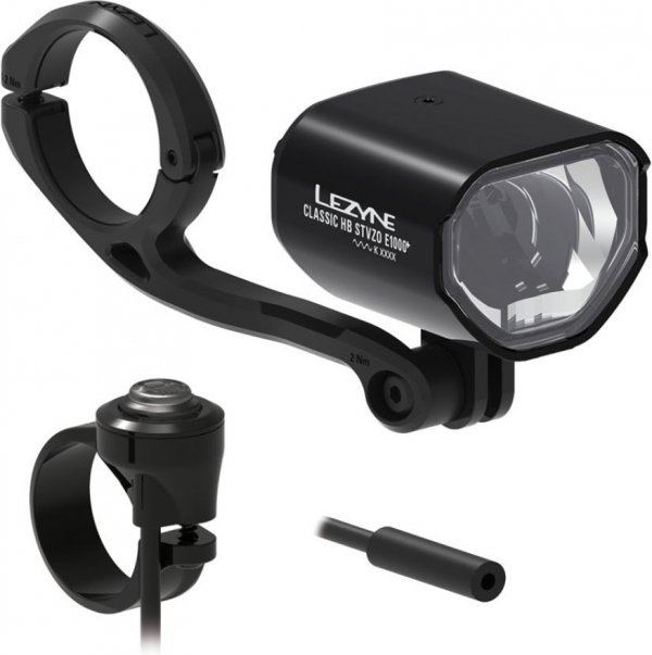 Lampka rowerowa przednia do e-bike Lezyne Classic HB StVZO E1000+