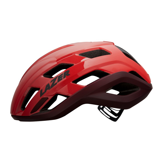 Kask szosowy Lazer Strada KinetiCore — Red, rozmiar S (52–56 cm)