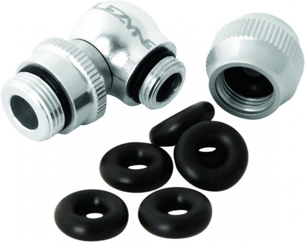 Adapter do pompki Lezyne Slip Chuck — srebrny, Presta (Slip-Fit)