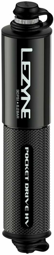 Pompka ręczna Lezyne CNC Pocket Drive HV — czarna, 90 PSI