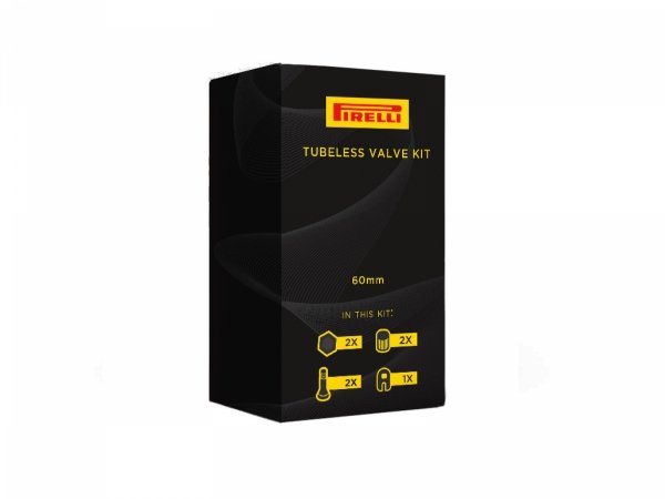 Wentyle tubeless Pirelli 40 mm — czarne, Presta, zestaw 2 szt.
