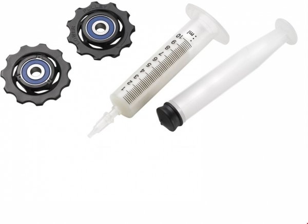 Kółka przerzutki SRAM BlackBox AeroGlide Road — łożyska ceramiczne, 11T, czarne