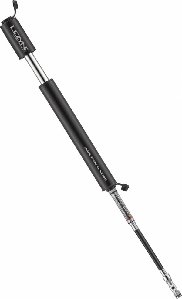 Pompka ręczna Lezyne CNC Gauge Drive HV Medium — czarna, z manometrem, 90 PSI / 6,2 bar