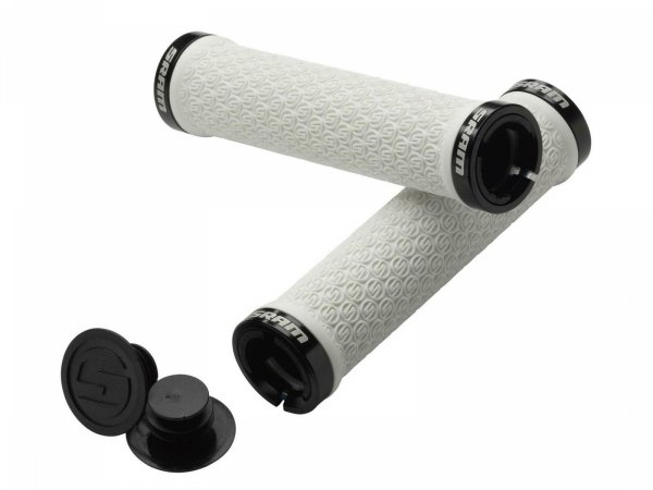 Chwyty SRAM MTB Locking Grips — białe, lock-on, podwójne