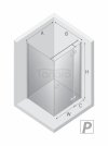 NEW TRENDY Kabina prysznicowa REFLEXA BLACK 1D prostokątna L 90x80x200 szkło czyste 6mm Active Shield 2.0 EXK-4926