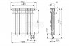 ARMATURA KRAKÓW KFA Grzejnik aluminiowy G500F/D/6 z dolnym prawym zasilaniem prostym 789-062-44
