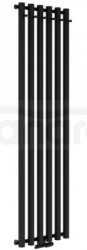 AQUAFORM - Grzejnik łazienkowy ASAMI PLUS pionowy 1800X422 618W / przył. dolne 50MM z wieszakami czarny  GRŁ-G/AP-1800X422-C 