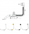 BESCO Syfon wannowy automatyczny BESCO chrom SW-AB-CH