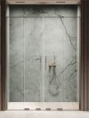 NEW TRENDY Drzwi wnękowe SMART GUNMETAL BRUSHED 2D U 140x200 szkło czyste 8mm Active Shield 2.0 EXK-7834
