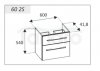 AQUAFORM - szafka podumywalkowa dwu szufladowa MADRID 60 fume matt AQ.401-164348