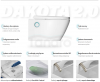 EXCELLENT Zestaw promocyjny Dakota 2.0 Toaleta myjąca + pokrętło kolor złoty + pilot ZEPR.0723.03
