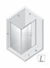 NEW TRENDY Kabina prysznicowa PRIME GUNMETAL BRUSHED 1D prostokątna L 100x70x200 szkło czyste 6mm Active Shield 2.0 K-4796