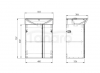 ELITA SZAFKA ZESTAW Z UMYWALKĄ SET SKYE 50 2D WHITE HG PDW 168348/RE020500128060
