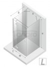 NEW TRENDY Kabina prysznicowa przyścienna drzwi uchylne REFLEXA BLACK 90x70x200 POLSKA PRODUKCJA  EXK-1355/EXK-1356
