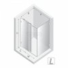 NEW TRENDY Kabina prysznicowa SOFTI BLACK X 1D kwadratowa L 100x100x200 szkło czyste 8mm Active Shield 2.0 EXK-5379
