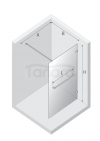 NEW TRENDY Kabina prysznicowa AVEXA WHITE walk-in 130x200 szkło czyste 8mm Active Shield 2.0 WIESZAK EXK-2956