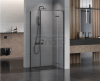 NEW TRENDY Kabina prysznicowa KALIBRA S BLACK 110x80x195 szkło 6mm K-4995