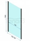 REA - Kabina Prysznicowa Przyścienna RAPID SLIDE Chrom  /drzwi 110 + ścianka 80 x2 + ramię x2/