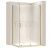 REA - Kabina Prysznicowa MONTANA Gold Brush / Złota Szczotkowana 110x80  /drzwi 110 + ścianka 80/