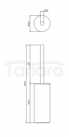 OMNIRES szczotka toaletowa stojąca MODERN PROJECT biały mat MP60622WM