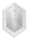 NEW TRENDY Kabina prysznicowa drzwi podwójne uchylne REFLEXA BLACK 100x80x200 EXK-1338/EXK-1335
