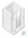NEW TRENDY Drzwi wnękowe prysznicowe przesuwne PRIME WHITE 130x200 D-0406A/D-0407A
