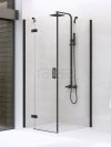 NEW TRENDY - Kabina prostokątna New Renoma BLACK 100x80x195  D-0205A/D-0110B  LEWA