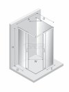 NEW TRENDY Kabina prysznicowa PRIME GUNMETAL BRUSHED 2D prostokątna przyścienna L 100x80x200 szkło czyste 6mm Active Shield 2.0 K-4966