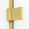 NEW TRENDY Drzwi wnękowe AVEXA GOLD BRUSHED 1D L 90x200 szkło czyste 6mm Active Shield 2.0 złoto szczotkowane EXK-1716