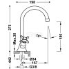 TRES CLASIC Bateria dwuuchwytowa umywalkowa- stal 24210901AC