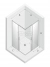 NEW TRENDY Kabina prysznicowa przesuwna PRIME WHITE 70x100x200 D-0394A/D-0401A